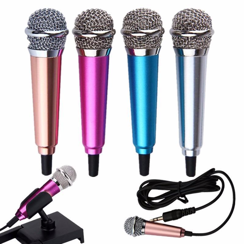 Mini Karaoke Condenser Wired 3.5mm Microphone Mic Mobile Phone For Android