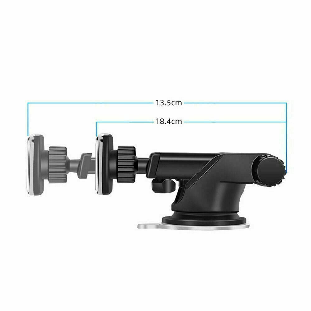 Magnetic Phone Car Mount, Universal Dashboard Windshield Industrial-Strength Suction Cup Car Phone Mount Holder With Adjustable Telescopic Arm, For All Cell Phones