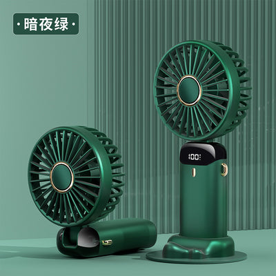 New usb handheld fan mini portable folding small fan Digital Display office student small electric fan gift