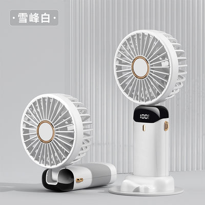 New usb handheld fan mini portable folding small fan Digital Display office student small electric fan gift